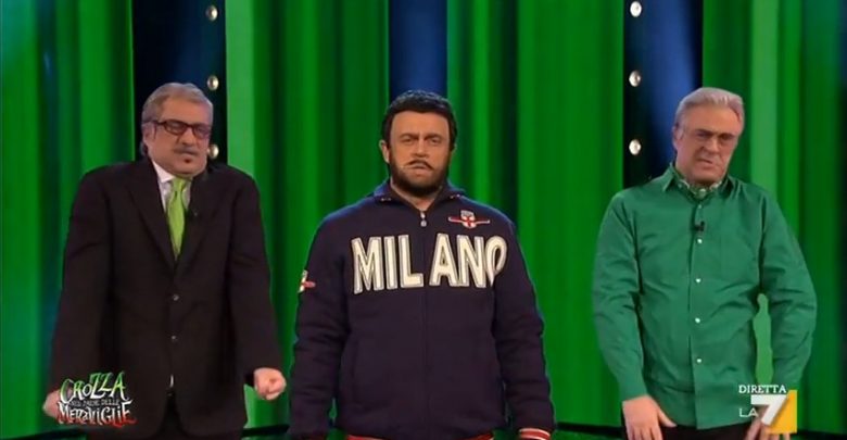 Crozza Imita Salvini (Video): "Felpetta Nera"