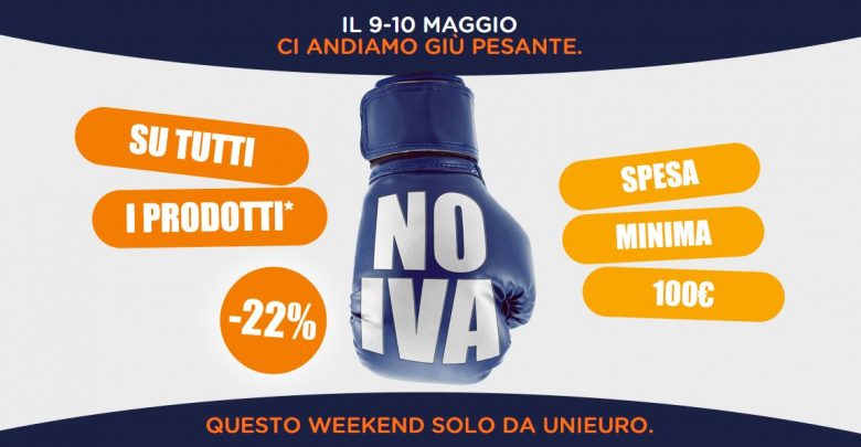 Unieuro giù pesante: prezzi senza iva per tutto il week end