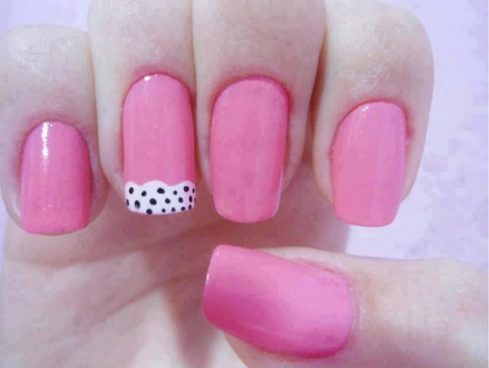 Nail Art Rosa Nail Art Semplici, Unghie Rosa e Pois