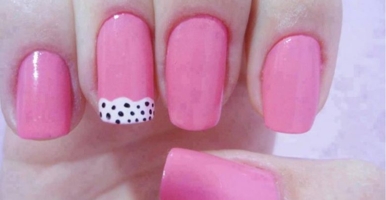 Nail Art Semplici, Unghie Rosa e Pois