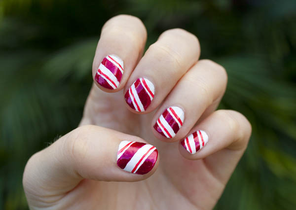 nail art strisce Nail art Facili: Unghie a strisce colorate
