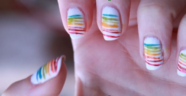 Nail Art Semplici: Unghie Arcobaleno