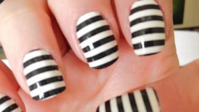 Photo of Nail Art Semplici: Strisce bianche e nere