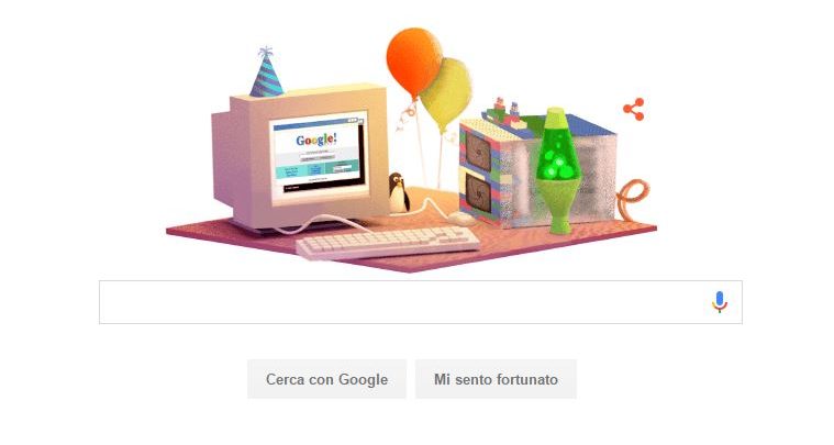 Compleanno Google: 17 anni di storia in un doodle