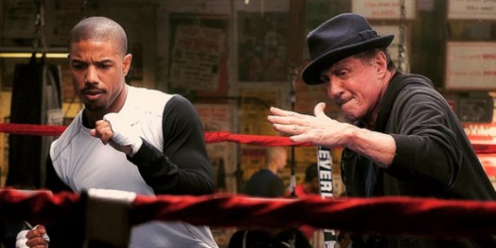 Sylverster Stallone e Michael B Jordan sul set del film Creed Recensione “Creed - Nato per combattere”: Il film con Sylvester Stallone