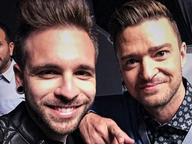 Justin timberlake e Alessio Bernabei Alessio Bernabei e Justin Timberlake nel film
