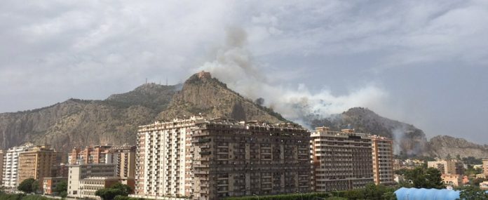 palermo Incendio a Palermo: Evacuate Monte Pellegrino, Acquasanta e Sperone
