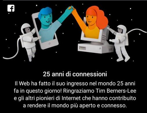 25 anni di Connessioni, l'omaggio di Facebook a Internet