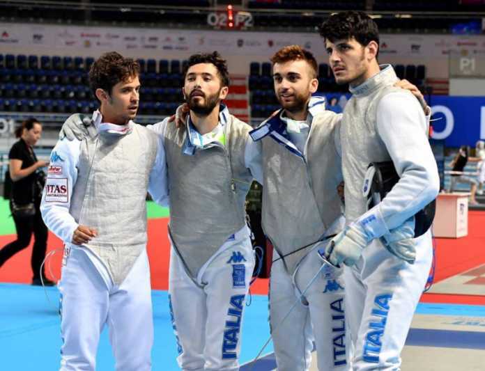 fioretto-maschile-italia Francia-Italia 45-30 Fioretto a Squadre Uomini (Scherma Rio 2016)