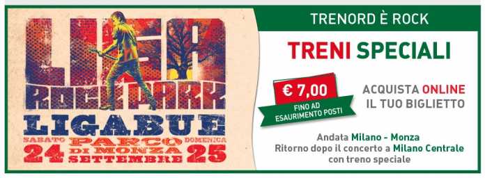 Trenord Ligabue Trenord, biglietti a 7 euro per i concerti di Ligabue
