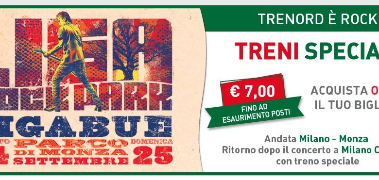 Trenord, biglietti a 7 euro per i concerti di Ligabue