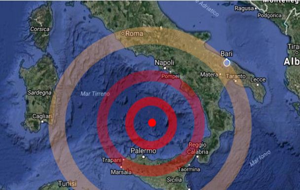 Terremoto 28 ottobre nel Mar Tirreno, sisma vicino al vulcano Marsili