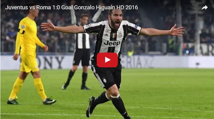 juventus-roma-higuain Video Gol Juventus-Roma 1-0 Highlights, Sintesi e Tabellino