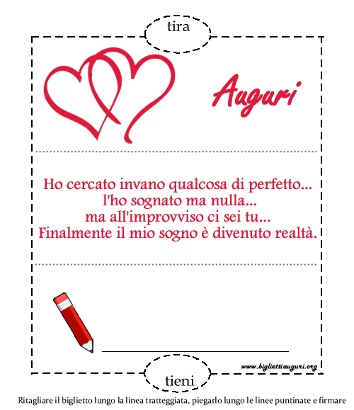 San Valentino, Biglietti di Auguri da stampare 1