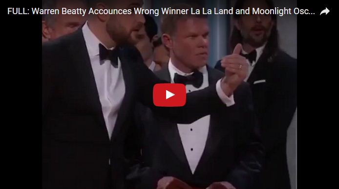 Oscar 2017, Premio Miglior Film: errore nell'assegnazione (Video)