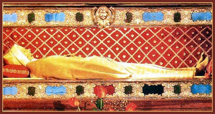 santa-margherita-de-cortona-morta Santo del Giorno di Oggi, 22 Febbraio: Santa Margherita de Cortona 2