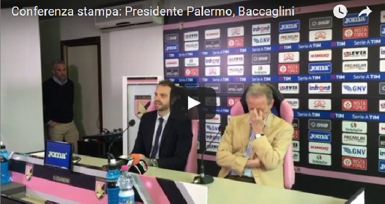 Baccaglini Nuovo Presidente del Palermo: la Conferenza Stampa (Video)