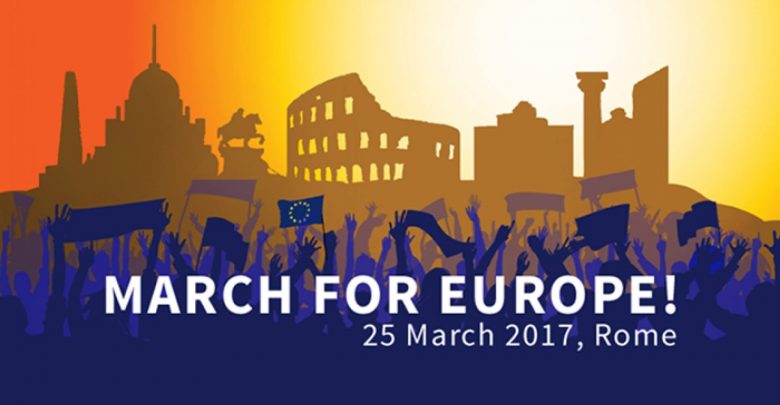 Marcia per l'Europa a Roma, 25 marzo 2017