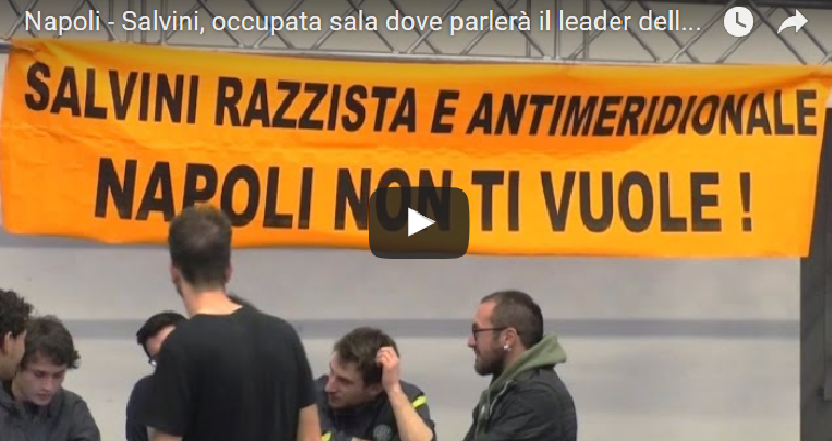 Salvini a Napoli: Manifestanti Occupano la Sala dell'evento (Video)