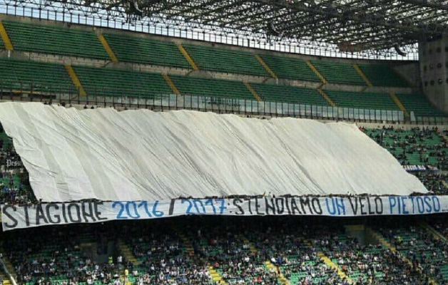 Striscione Curva Nord Inter-Sassuolo