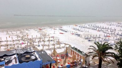 Photo of San Benedetto del Tronto, Grandinata e Spiaggia imbiancata | Video