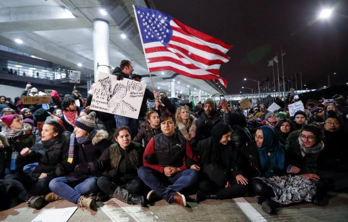 Corteo contro Muslim Ban