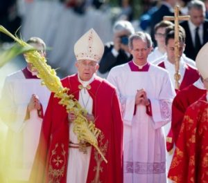 Papa Francesco durante la Processione delle Palme