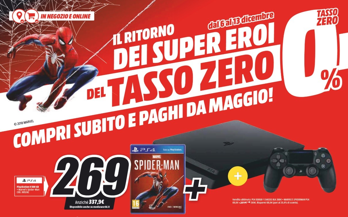 Volantino MediaWorld: offerte valide dal 6 al 13 dicembre 2018