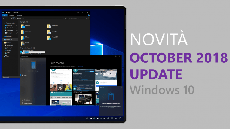 Windows 10 “October 2018 Update” è ora disponibile per tutti gli utenti su Windows Update