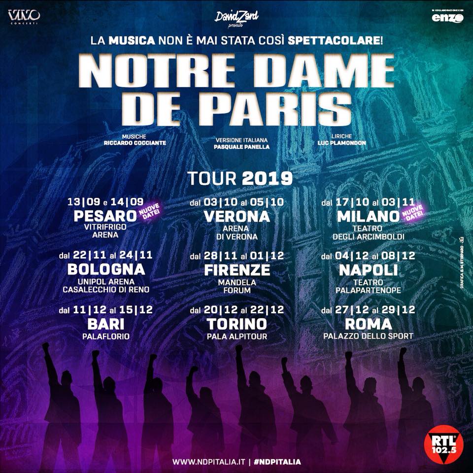 Notre Dame de Paris Musical 2019 Cast e Date Notre Dame de Paris Musical 2019 Cast e Date