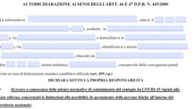 Photo of Autocertificazione per zona gialla, arancione o rossa da esibire dal 15 febbraio